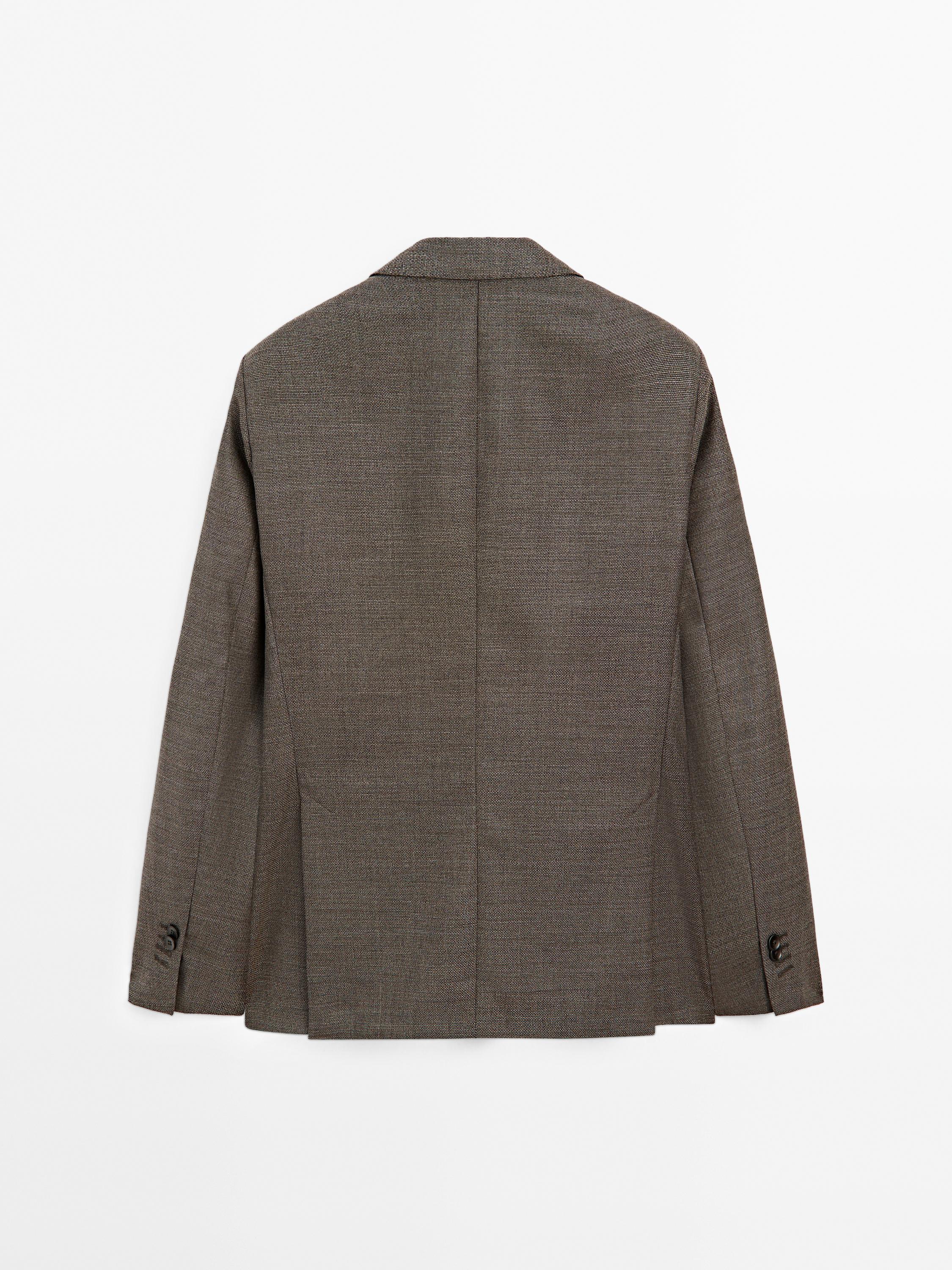Blazer texturé 100 % laine